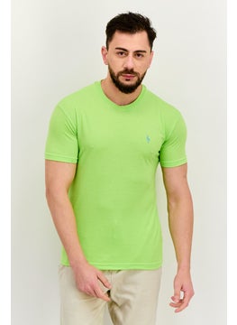 Men Crew Neck Short Sleeve Embroidered Logo T-Shirt, Bright Lime - pzsku/Z1ED484FC27625BF6AD0DZ/45/_/1737641929/9358d367-c470-407a-bcf6-e5e383924ba3