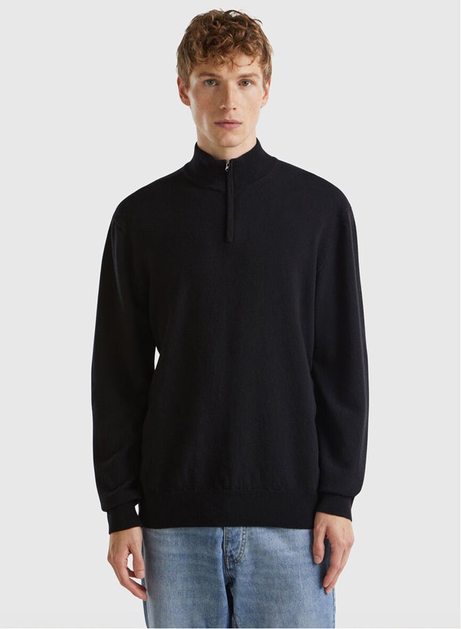 Benetton zip-up sweater  - Image 2
