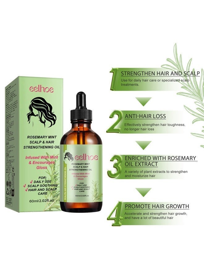 EELHOE 2PCS Rosemary Mint Scalp Hair Strengthening Oil For Hair Growth Hair Care - Image 5