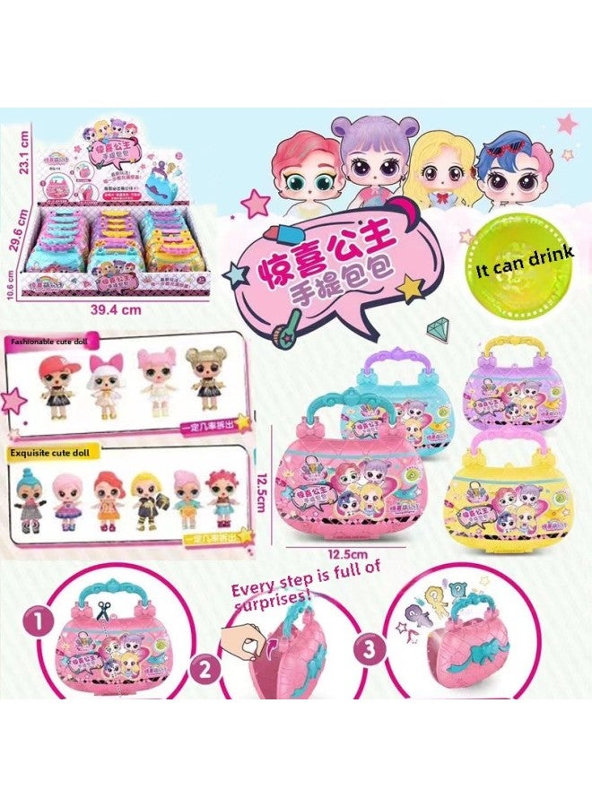 Children's Egg Twisting Machine Toy Grab Doll Clip Doll Machine Small Pinch Music Blind Egg Kindergarten Gift Machine Blind Box-Color:Princess Handbag-single [buy 18 And Send Display Box]] - Image 1