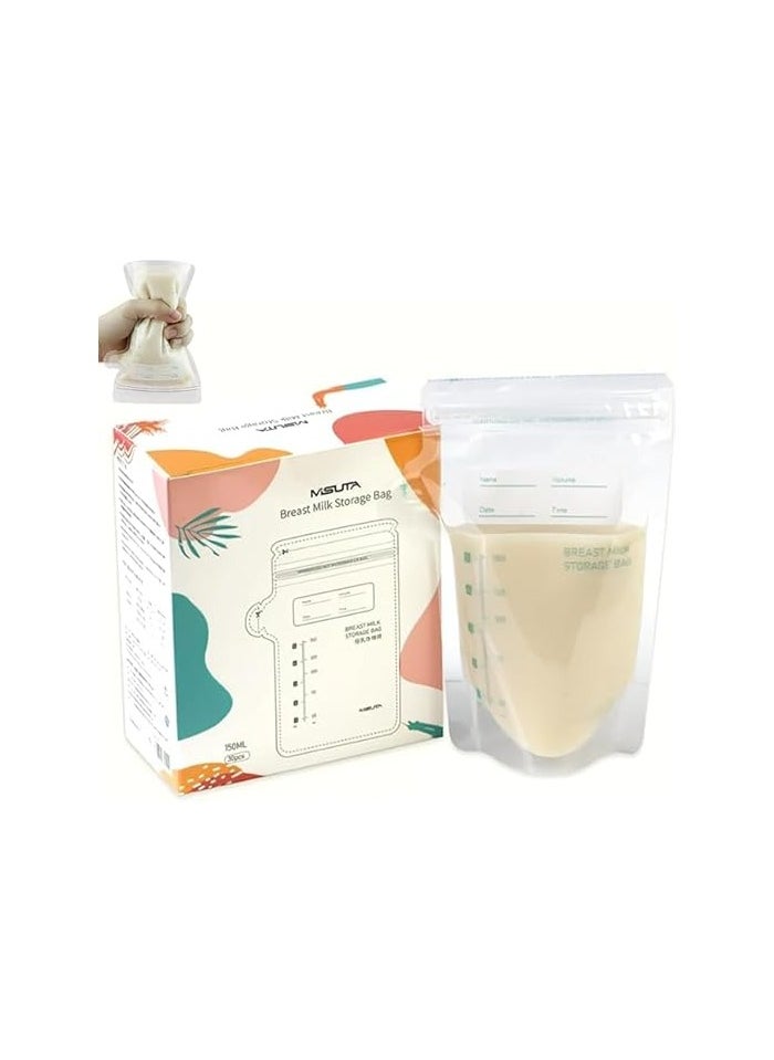 Generic 30Pcs - 250 ml Breastmilk Storage Bags – BPA-Free, 8 OZ,pretty babyقلم غير قال للأزالة هدية لتسجيل تاريخ التخزين  - Image 1