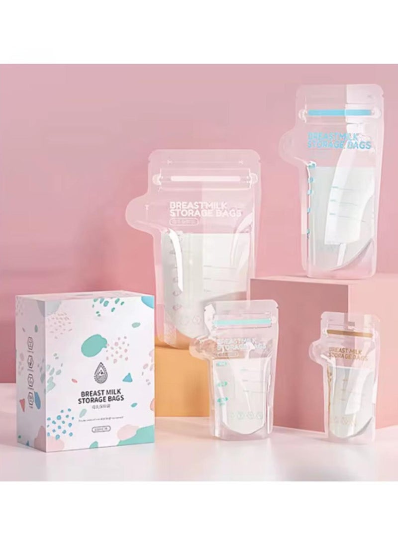 أكياس تخزين حليب الأم 250 ملل– خالية من  أونصات 30 قطعة - 250 mlقلم غير قال للأزالة هدية لتسجيل تاريخ التخزين - Image 3