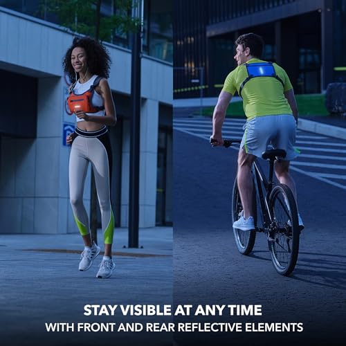Trailoom Running Chest Pack, Reflective Vest, Water Repellent, Phone Holder, Men & Women, Workout Bag for Runners, Cycling, Biking, EDC Pouch, Jogging Carrier, Hidden Pocket, Lightweight (Orange) - Image 5