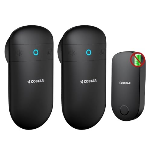 COSTAR Self-Powered Battery Free Wireless Door Bell Kits Chime Cordless Calling Bell-1000ft Range with 52 Chime Pebble 610 - Image 1