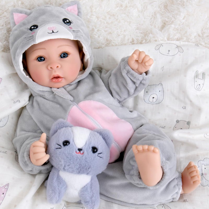 Aori Lifelike Baby Dolls - Realistic 17-Inch Baby Girl with Cute Lightweight Body, Real Life Baby Doll Set with Accessories for 3+ Kids Girls & Collection - Image 1