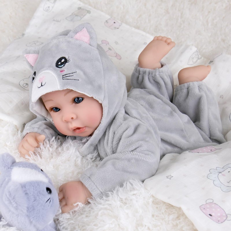 Aori Lifelike Baby Dolls - Realistic 17-Inch Baby Girl with Cute Lightweight Body, Real Life Baby Doll Set with Accessories for 3+ Kids Girls & Collection - Image 2