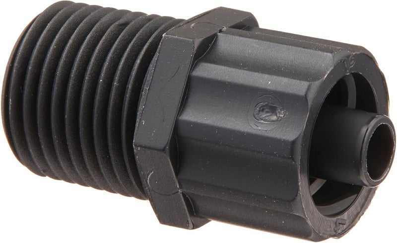 Techon Systems TSD931-57 Fitting, Male Luer Lock, 1/8" NPT, Black Nylon - Image 1