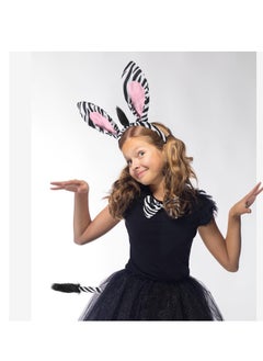 Excefore Zebra Costume Accessories, Zebra Ears Headband Zebra Tail and Bow Tie, Suitable for Birthday Party Cosplay Masquerades  - Image 5