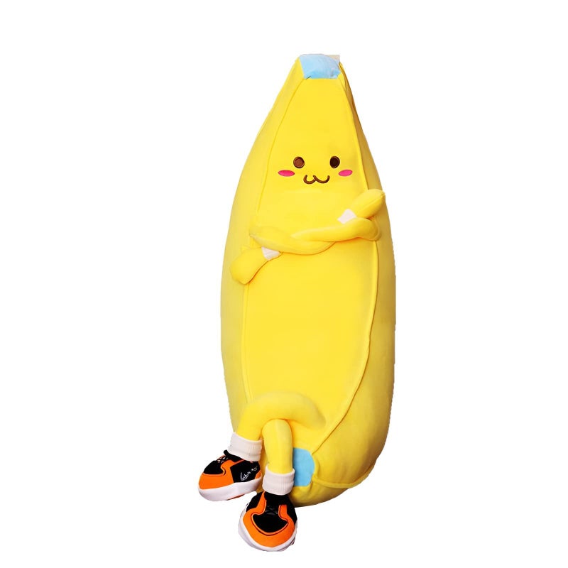 lvhua Bananaplush Stuffed Animal Cute Fruit Plushie Hugging Pillow Long Plush Toys Sleeping Doll Gift for Birthday, Valentine, Christmas - Image 1