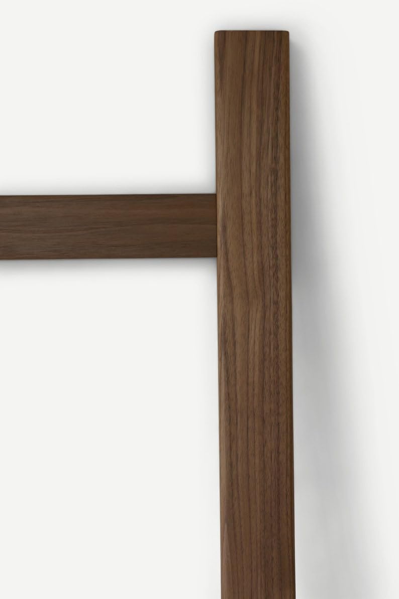 Md Decor Wooden Bathroom Ladder Towel Rack, Sheesham Wood Decorative Blanket Ladder (Shown in Walnut) - Image 3