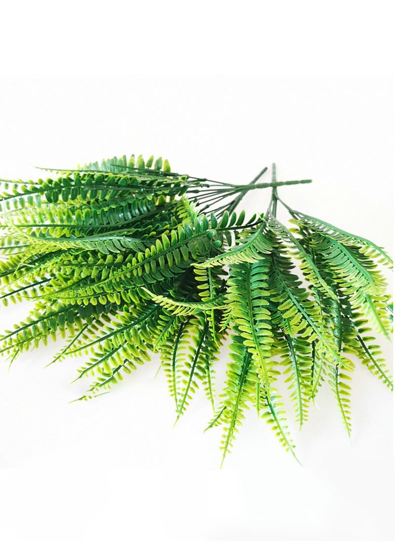 Arabest - 6 Pieces Of Simulation Of Persian Leaves Bouquet Decorative Ornaments Plant Wall With Material Greenery (Vase Is Not Included) - Image 1