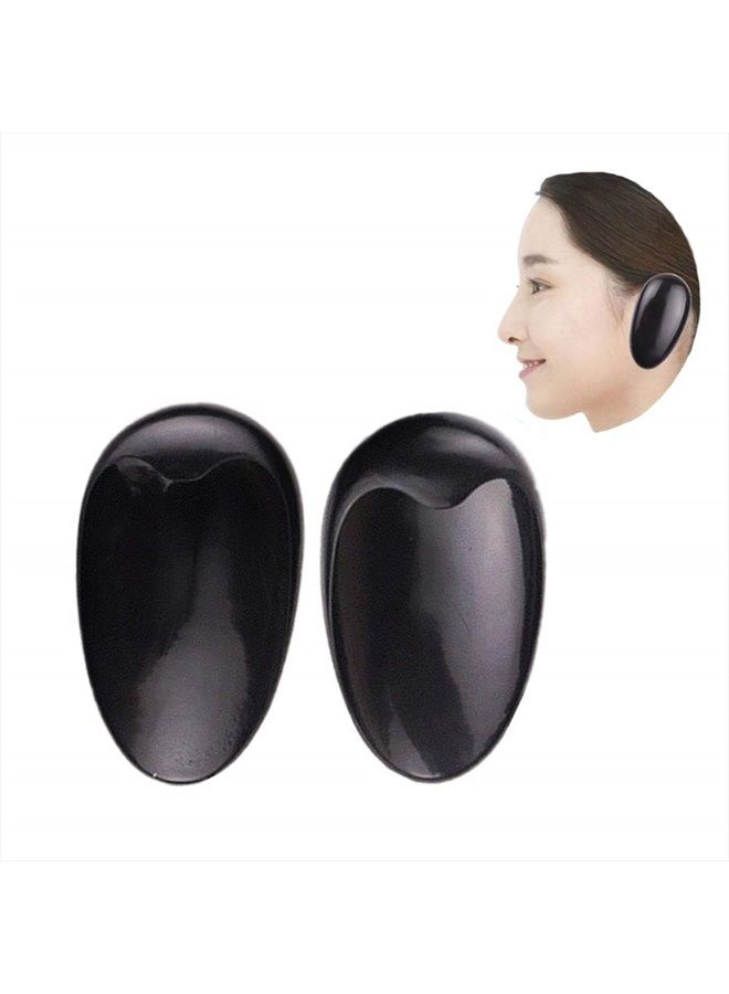 Natuworld 3 Pairs Professional Black Plastic Ear Cover Protector Hairdressing Dye Colouring Bathing Shower Cap Waterproof Ear Protection Earmuff for Hair Salon Styling Kit Bathing Shower Spa - Image 1