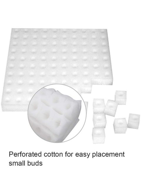 Hydroponic Sponge Planting Tool, Soilless Cultivation Seedling Square Sponges for Small Bud Growth, 4 Sheets