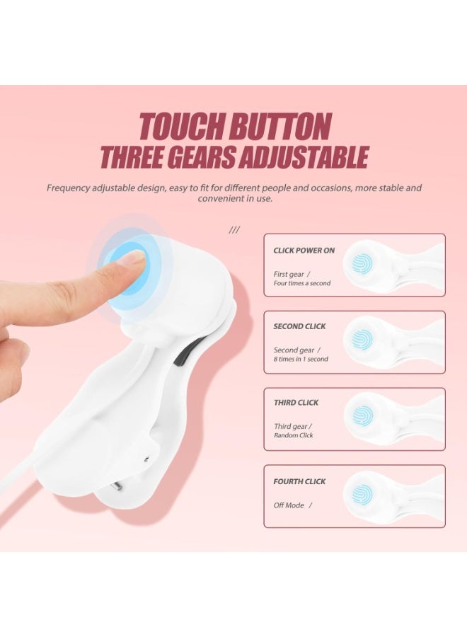 Auto-clicker Device for Mobile Phone and Tablet Computer Screen, Automatic Phone Live Broadcasts Gaming Phones Auto Clicker for Mobile Phone Clicker, Bracket Phone Clicker for Giving a Like inTiktok , Mini ABS White , 5X2CM  - Image 3