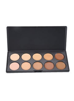 Vodisa Vodisa 10 Colour Makeup Contour Palette-Cream Concealer Kit- Blemish Face Contouring Highlighter Palette- Sleek Cosmetics Professional Base Foundation Beauty Make up Cream Makeup Blemish Pallet  - Image 1