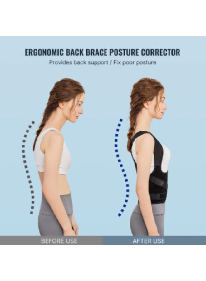 virenia Back Brace & Posture Corrector for Women and Men – Adjustable Back Straightener for Scoliosis, Hunchback Correction – Spine Corrector Support for Lower Back Pain Relief – Breathable, Comfortable Posture Trainer for Office, Working, Daily Use – Size S - Image 4