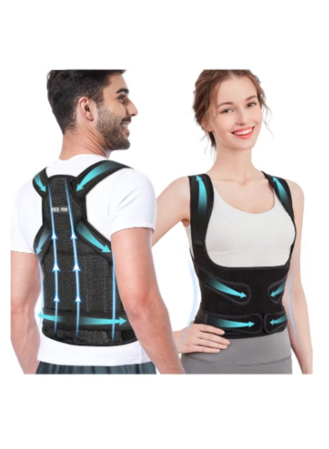 virenia Back Brace & Posture Corrector for Women and Men – Adjustable Back Straightener for Scoliosis, Hunchback Correction – Spine Corrector Support for Lower Back Pain Relief – Breathable, Comfortable Posture Trainer for Office, Working, Daily Use – Size S - Image 1