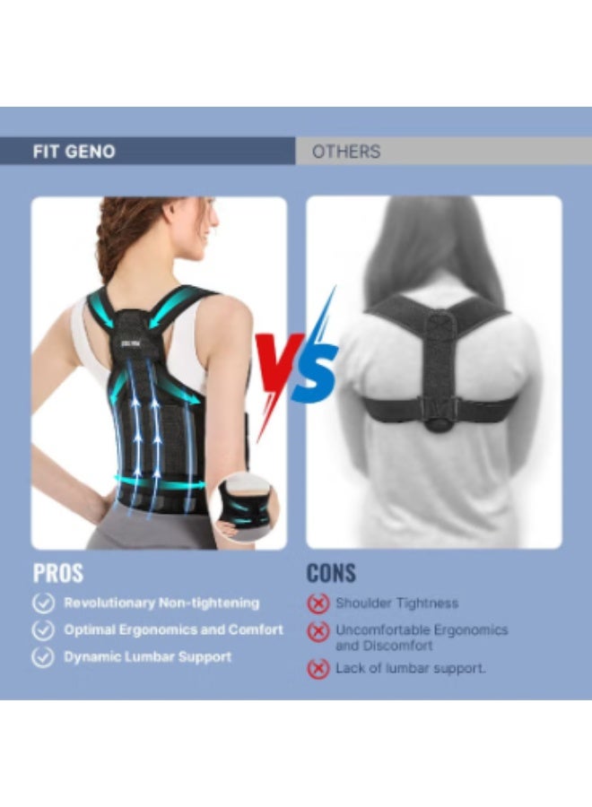 virenia Back Brace & Posture Corrector for Women and Men – Adjustable Back Straightener for Scoliosis, Hunchback Correction – Spine Corrector Support for Lower Back Pain Relief – Breathable, Comfortable Posture Trainer for Office, Working, Daily Use – Size S - Image 2