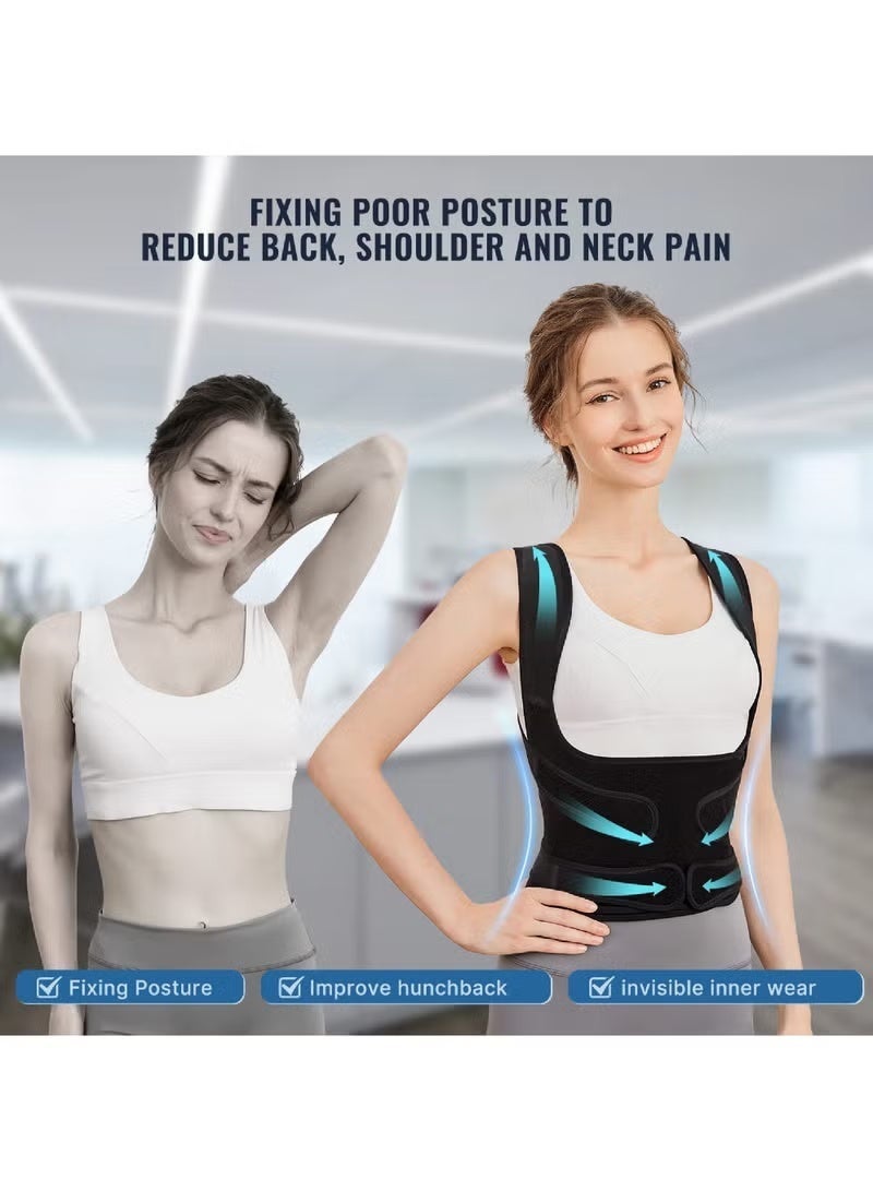 virenia Back Brace & Posture Corrector for Women and Men – Adjustable Back Straightener for Scoliosis, Hunchback Correction – Spine Corrector Support for Lower Back Pain Relief – Breathable, Comfortable Posture Trainer for Office, Working, Daily Use – Size S - Image 5