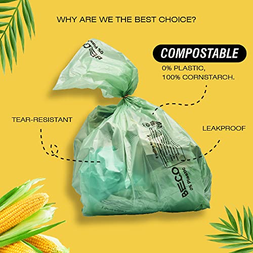 Beco Eco Friendly Compostable Garbage Bags for Dustbin | 60 Pcs | Small 17 X 19 Inches | Pack of 4 - Image 2