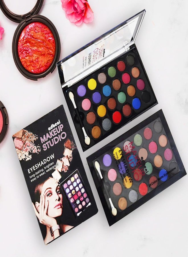Adbeni Imported Makeup Studio Eyeshadow Palette, Highly Pigmented, Long-Lasting, Blendable Shades for Professional & Everyday Looks, Shade-02 - Image 3
