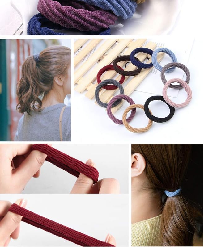Elina Fancy Multi Color Elastic Hair Ponytail Holder Soft Non Slip Tight Stretchable Rubber Bands for School Girls/Women, Hair tie (Pack of 30)(Multicolor) - Image 3