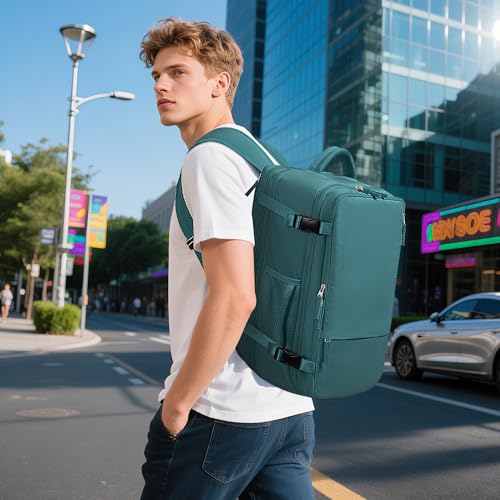Sinaliy Travel Backpack for Men, 40L Carry On Backpack, 17 Inch Laptop Backpack, Waterproof Backpack, College Bookbag, Person Item Flight Approved Trave Bag for Women - Image 2