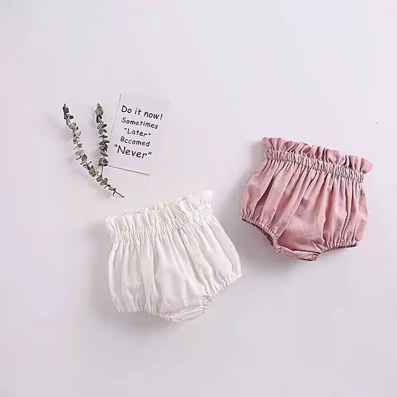 Big Pp Shorts Thin Baby Elastic Waist Cotton Pants Easy To Wear Diapers Bread Pants - Image 1
