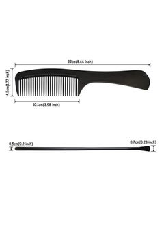 Tongtletech Hair Comb A Professional Black Carbon Fibre Detangling Hair Comb By Tongtletech Barber Comb Hairdressing Hair Styling Comb Heat Resistant Antistatic Handgrip Comb For Long Wet Or Curly Hair Comb  - Image 2