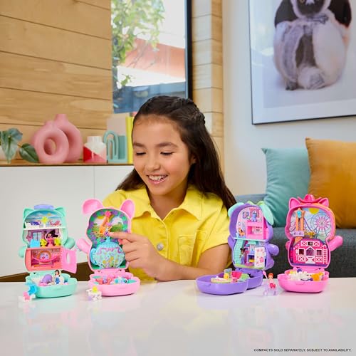 Polly Pocket دمى بولي بوكيت ومجموعة اللعب، مجموعة الإبحار مع قطة مدمجة، لعبة سفر مع 1 دمية صغيرة، قطط أليفة، طعام وإكسسوارات تنسيق أزياء - Image 2