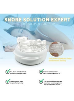 SMILEKIT Anti Snore Device. New Customizable Snore Reducing Mouthpiece – Reduce Snoring Aid for Men and Women – Most Comfortable and Adjustable Oral Appliance - Holds Jaw Forward to Open Airway  - Image 5