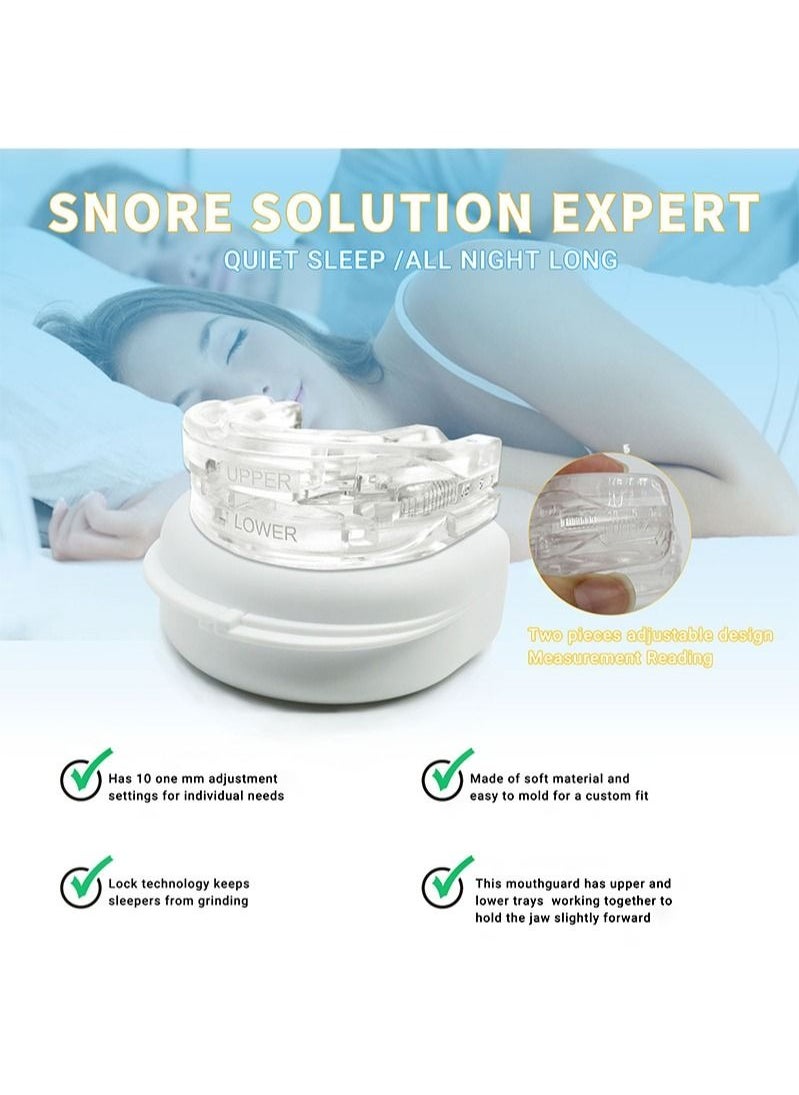 SMILEKIT - Anti Snore Device. New Customizable Snore Reducing Mouthpiece – Reduce Snoring Aid for Men and Women – Most Comfortable and Adjustable Oral Appliance - Holds Jaw Forward to Open Airway - Image 1
