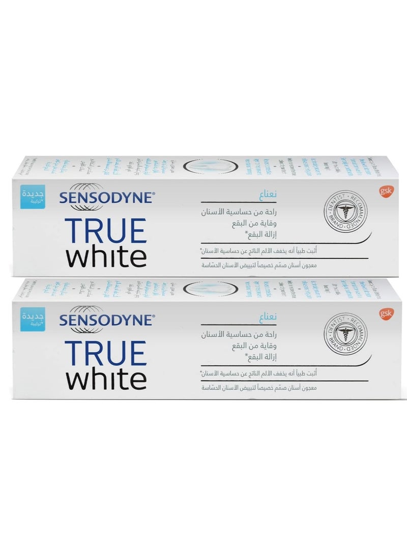 Sensodyne True White Mint Toothpaste 75ml pack of 2 - Image 3