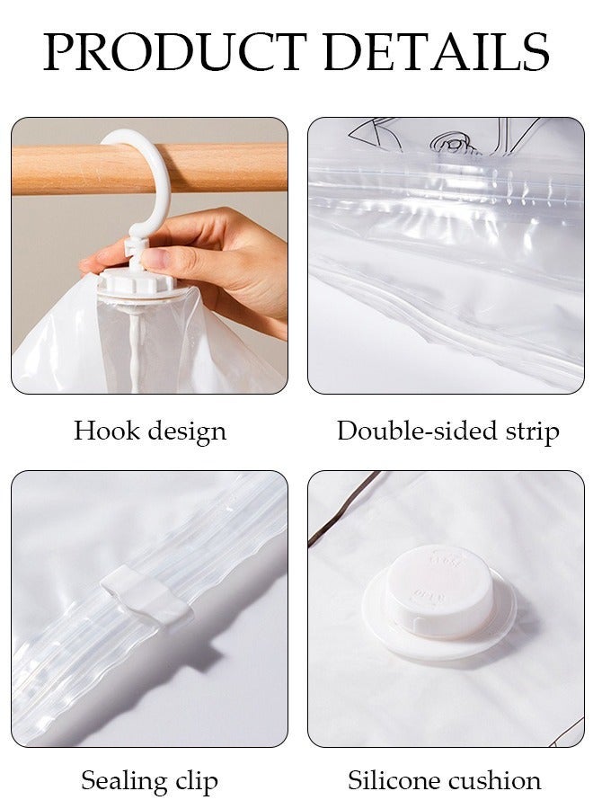 DUNISO Vacuum Storage Bags with Hand Pump- Pack of 3 (135cm x 70cm) Reusable Compression Bags Space Saver for Packing, Clothes, Comforters, Blankets - Image 3