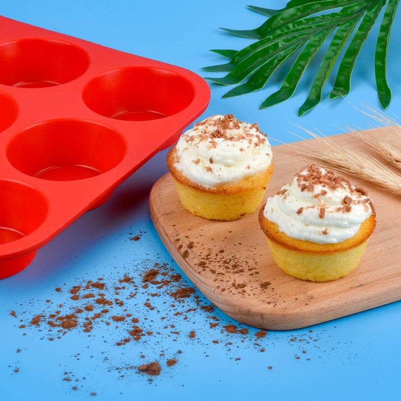 CAKETIME Silicone Muffin Pan- 24 Cups Mini Muffin Pan, Regular 12 Cups Cupcake Pan, 12 Cups Mini Loaf Pan Bakeware Sets - Image 5