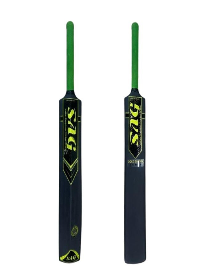 SAG Cricket Bat Hard Plastic Tennis Cricket Full Size Bat (34 X 4.5 Inches) for All Age Groups (Black) - Image 1