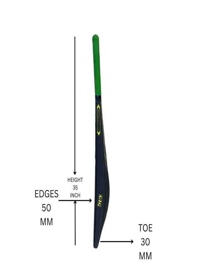 SAG Cricket Bat Hard Plastic Tennis Cricket Full Size Bat (34 X 4.5 Inches) for All Age Groups (Black) - Image 2