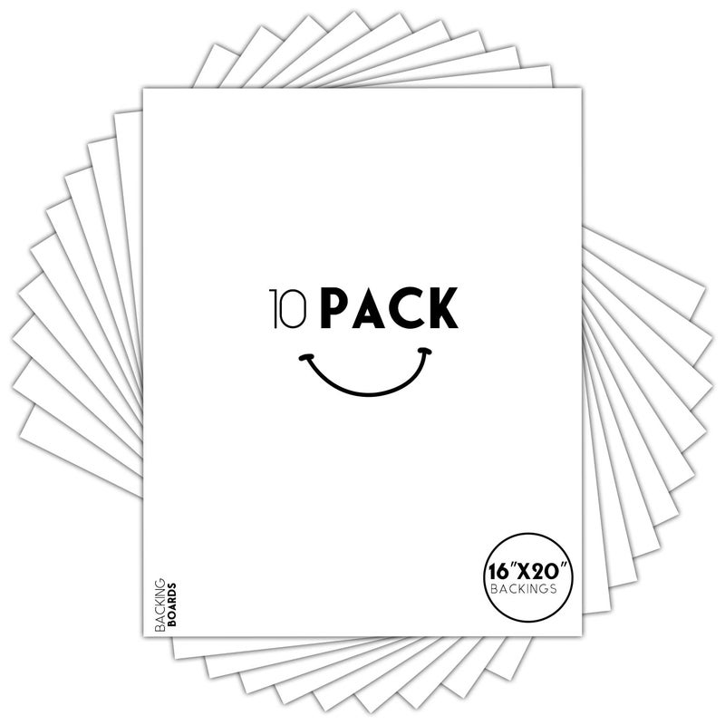 Golden State Art Golden State Art 16x20 White Backing Board Backer Boards for Frame Picture 10 Pack 