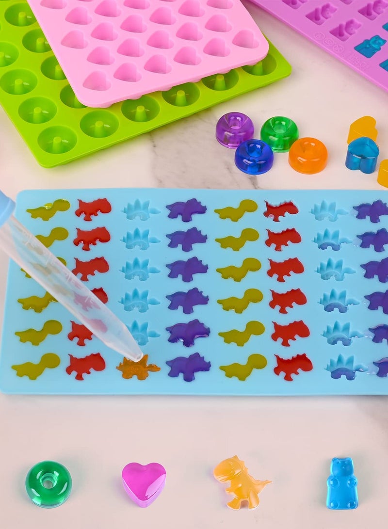 Barakah Gummy Candy Molds Silicone, 4 Mini Silicone Molds with 2 Droppers, Non-Stick Baking Mold, Ice Cube Trays Gummy Molds Chocolate Candy Maker, Ideal Gift for Kids Adult PartyC - Image 5