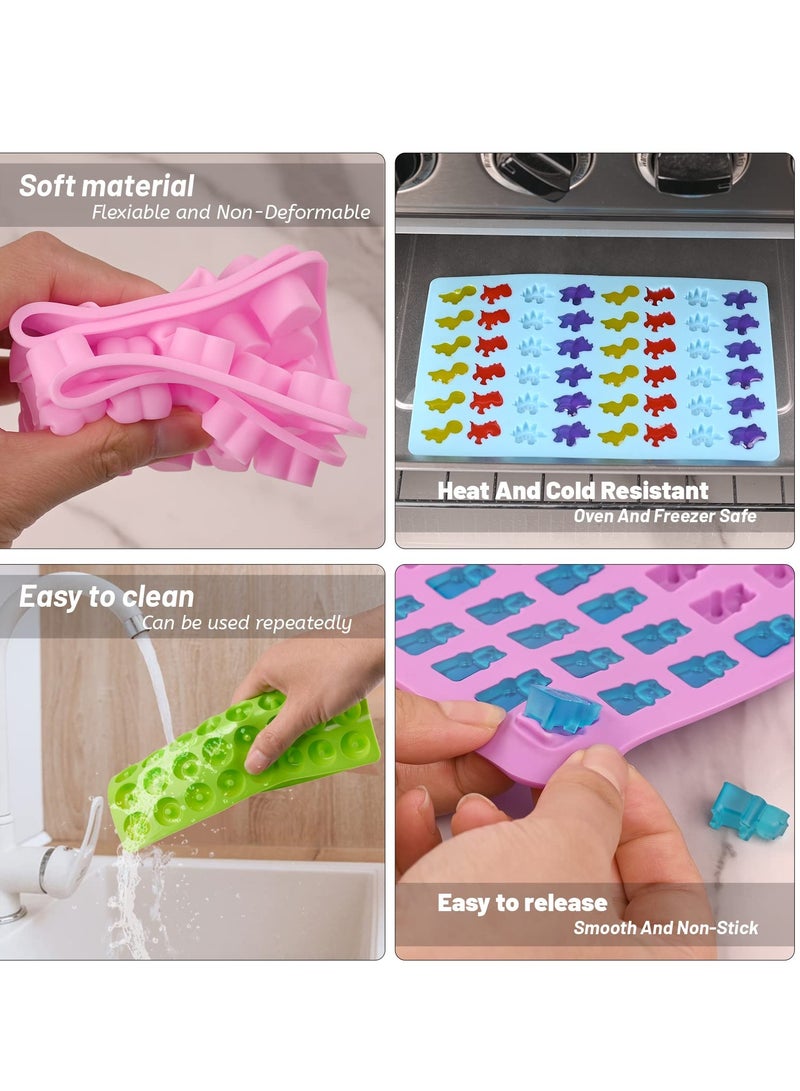 Barakah Gummy Candy Molds Silicone, 4 Mini Silicone Molds with 2 Droppers, Non-Stick Baking Mold, Ice Cube Trays Gummy Molds Chocolate Candy Maker, Ideal Gift for Kids Adult PartyC - Image 4