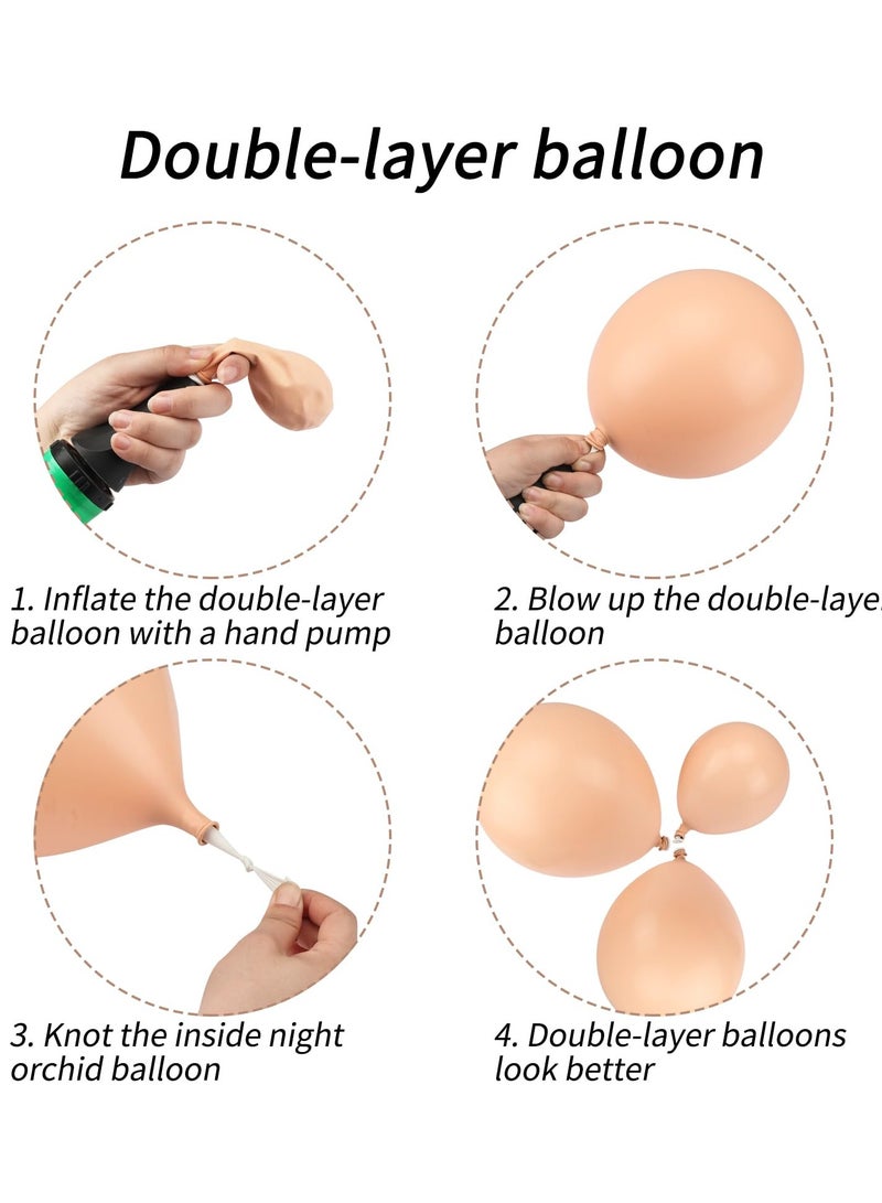 أحمر الخدود الوردي بالون اكليلا من الزهور قوس عدة ، وأحجام مختلفة الرجعية مسحوق كريم لون روز عارية الذهب الأبيض بالون متعددة الألوان قصاصات الورق اللثي بالون حفلة عيد ميلاد فتاة دش الطفل زينة عيد الحب - Image 3