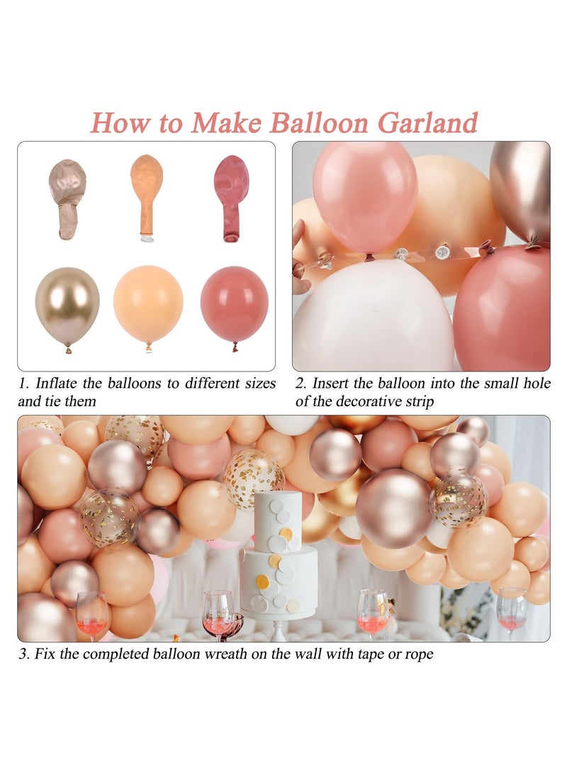 Blush Pink Balloons Garland Arch Kit, Different Sizes Retro Dusty Pink Cream Nude Rose Gold White Balloons Confetti Latex Balloons for Party Birthday Girls Baby Shower Valentines Decorations - pzsku/Z1ED5DAEA01E22AA23B0DZ/45/_/1732092417/b064b964-4779-4e58-9873-f5e3b2fb52f6