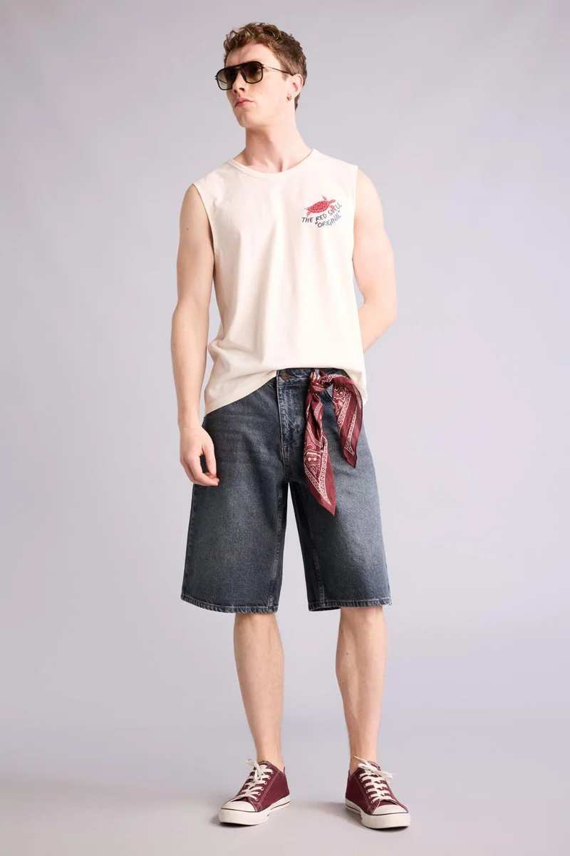 Defacto  100% Cotton Back Printed Tank Top for Men | Best Price UAE