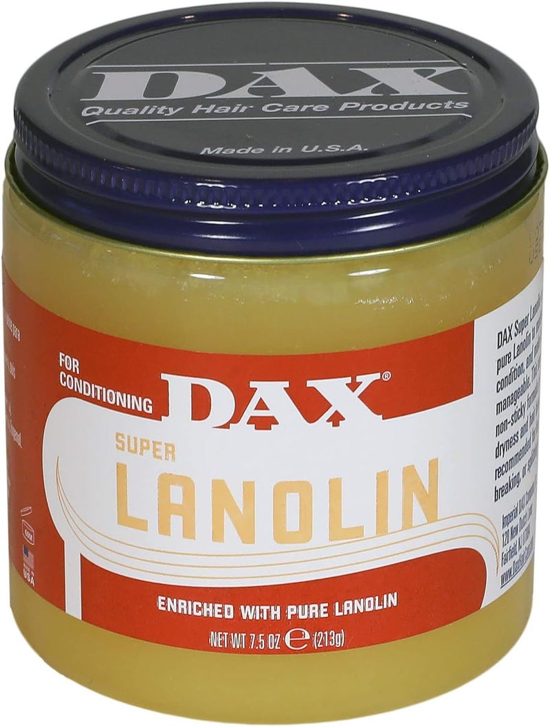 DAX Super Lanolin Hair Conditioner - 7.5 Ounce Cream for Dry and Damaged Hair