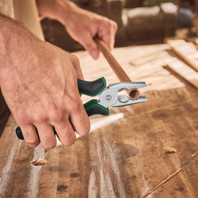 BOSCH طقم كماشة مكون من 2 قطعة - يتضمن كماشة متعددة وكماشة ذات أنف طويل، تصميم مريح، طلاء مطفي من الكروم والنيكل المتين، قبضة دقيقة، تدوم طويلاً لمهام متعددة قوية - Image 5