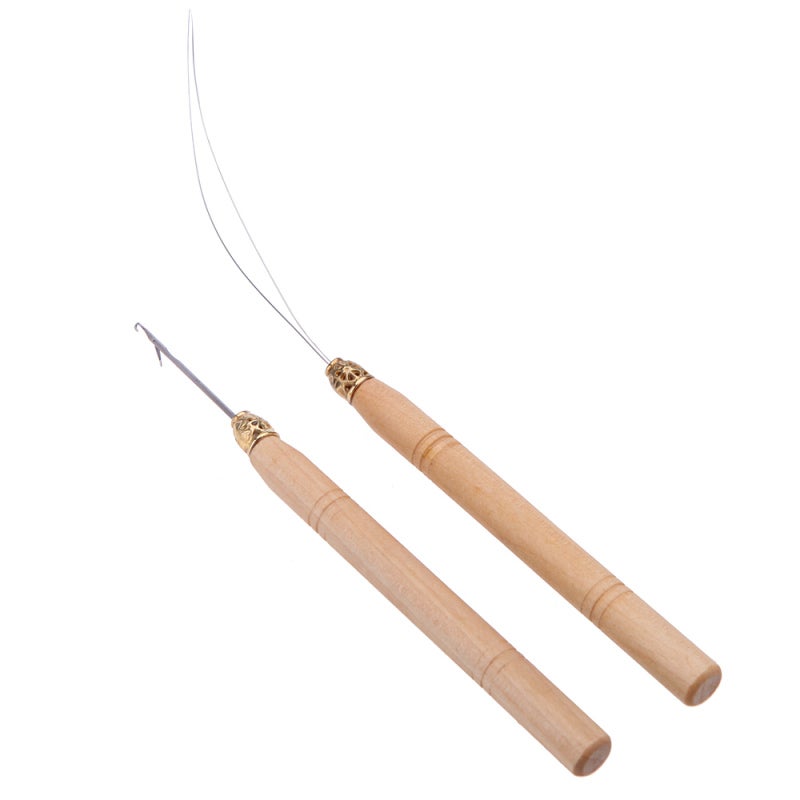 Beading Tool: Lightweight Wood & Iron Wire Construction - Time-Saving Efficient Design Hair Extension Craft Tool for DIY Jewelry Making, Hair Styling Beginners - Image 1