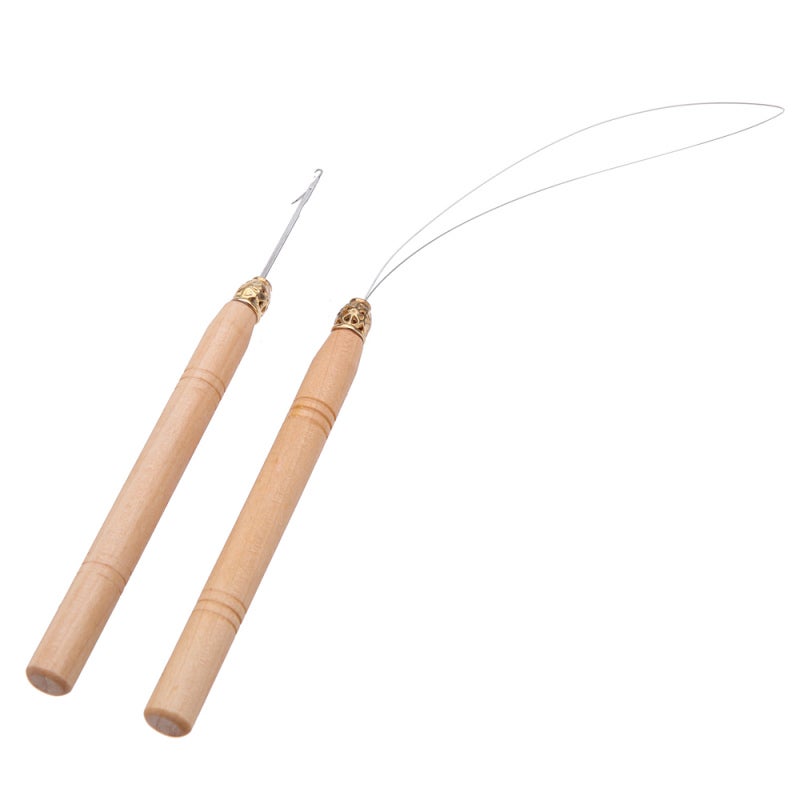 Beading Tool: Lightweight Wood & Iron Wire Construction - Time-Saving Efficient Design Hair Extension Craft Tool for DIY Jewelry Making, Hair Styling Beginners - Image 4