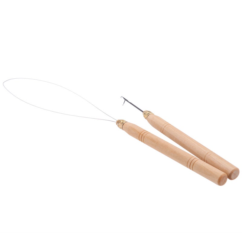 Beading Tool: Lightweight Wood & Iron Wire Construction - Time-Saving Efficient Design Hair Extension Craft Tool for DIY Jewelry Making, Hair Styling Beginners - Image 2