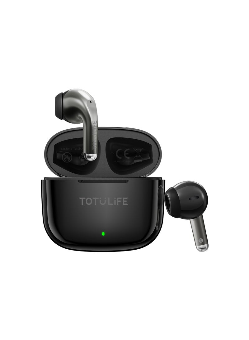 Totulife Pure Series TWS Bluetooth Earphones – 5-6 Hours Playtime, 10m Range, Black - Image 5