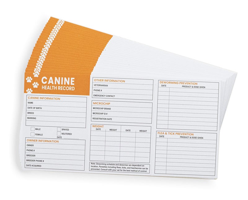 Good|Harbor Pet Supplies | (25 Pack) Premium Canine Health Record 6x4 Inch Booklets | Dog Vaccines Large Records - Puppy Shot Vaccination Brochure - Image 1